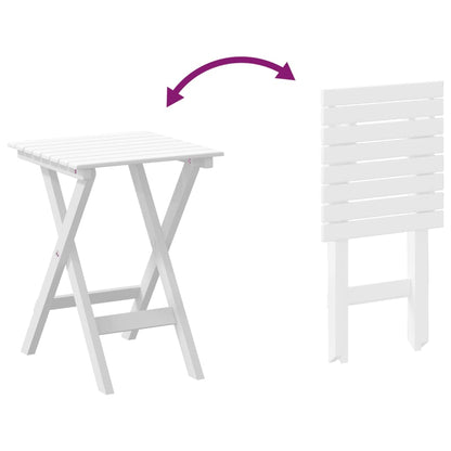 Schaukelstühle 2 Stk. Mit Klapptisch Massivholz Pappel