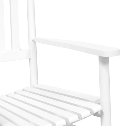 Schaukelstühle 2 Stk. Mit Klapptisch Massivholz Pappel