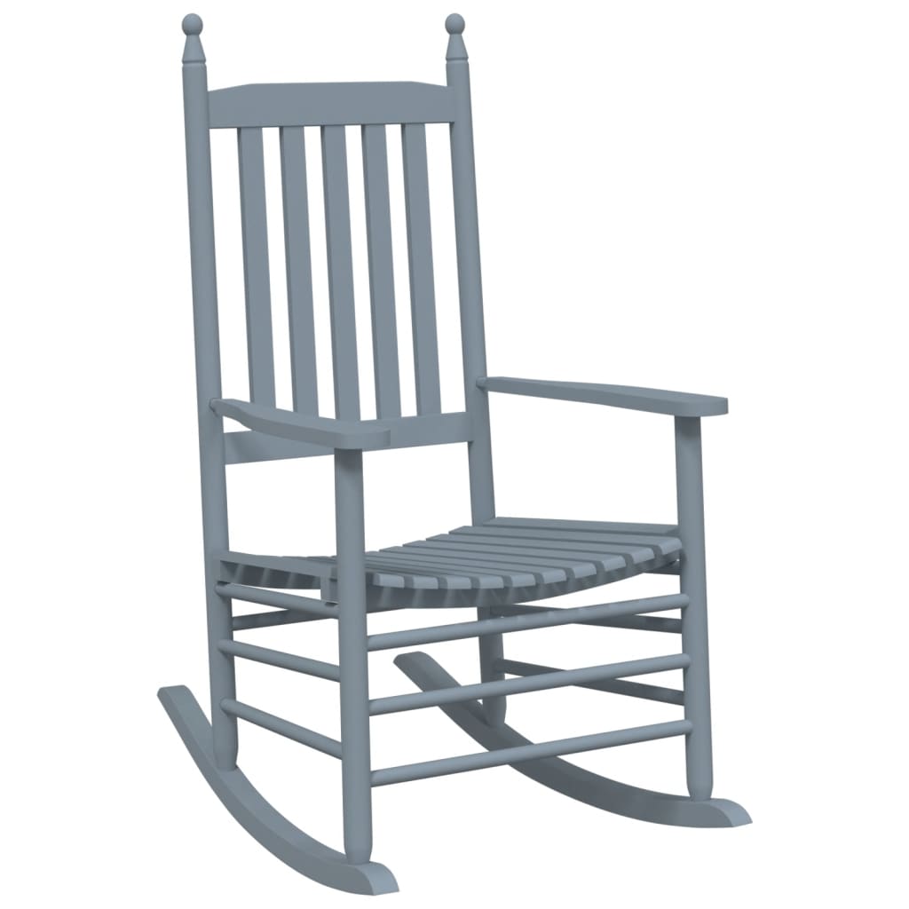 Schaukelstühle 2 Stk. Mit Klapptisch Massivholz Pappel
