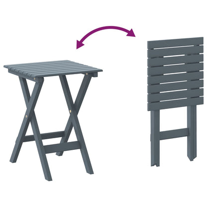 Schaukelstühle 2 Stk. Mit Klapptisch Massivholz Pappel