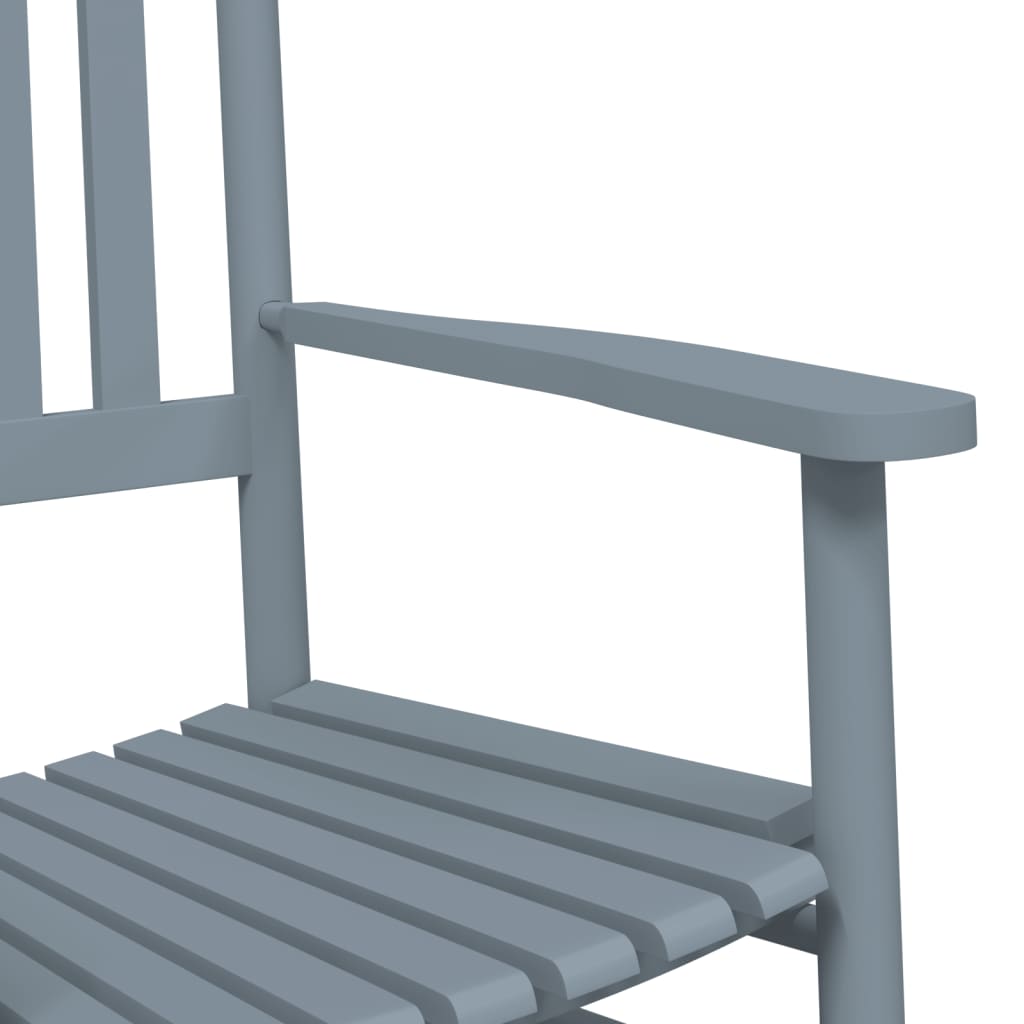 Schaukelstühle 2 Stk. Mit Klapptisch Massivholz Pappel