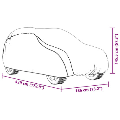 Autoabdeckung Für Suv It Schnallenrieen Voll Silbern Peva