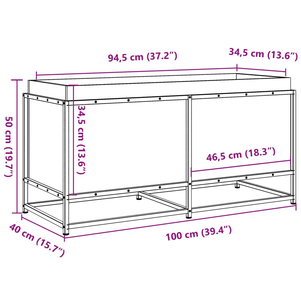 Pflanzkübel 100X40X50 Cm Kiefernholz Imprägniert