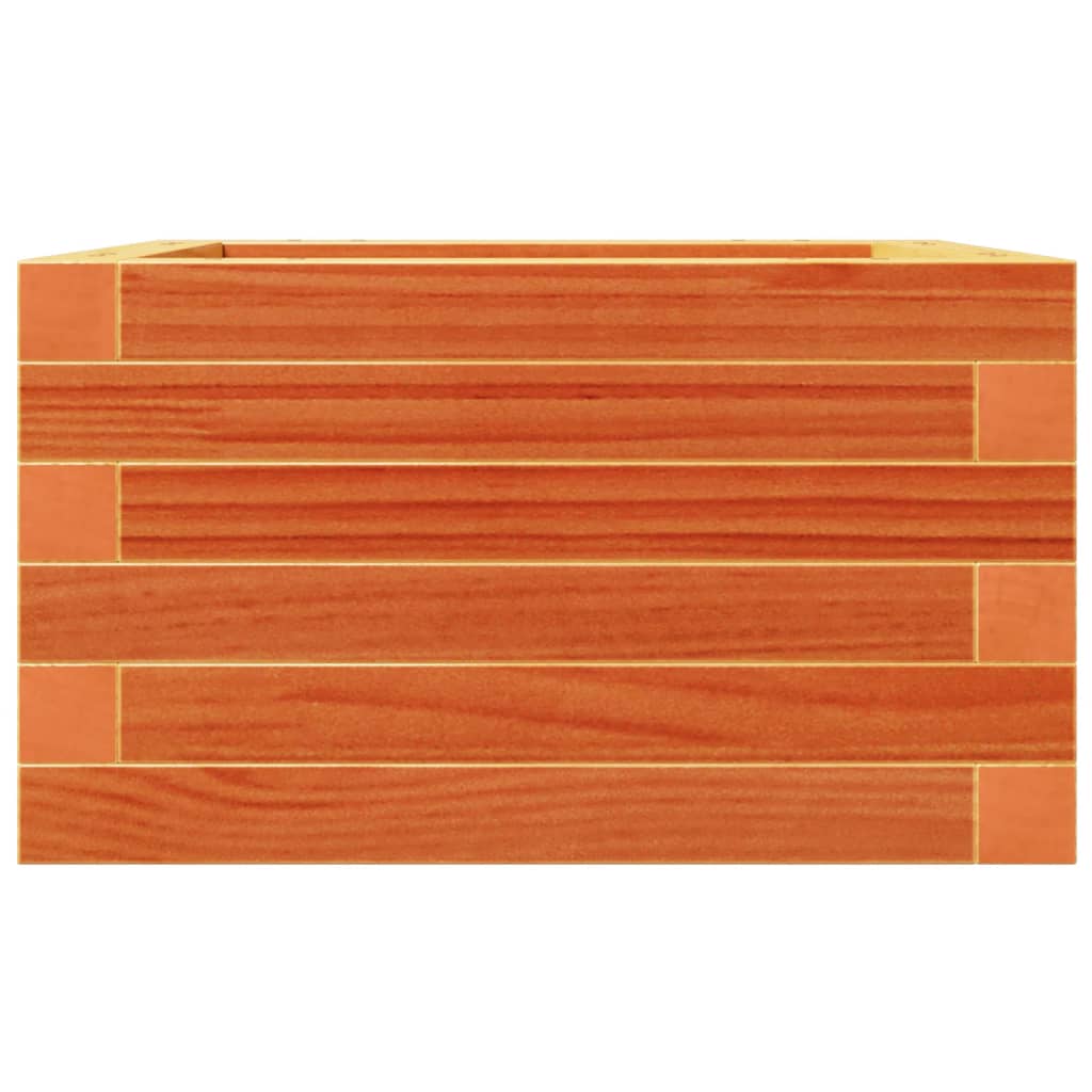 Pflanzkübel 40X40X23 Cm Massivholz Kiefer Wachsbraun
