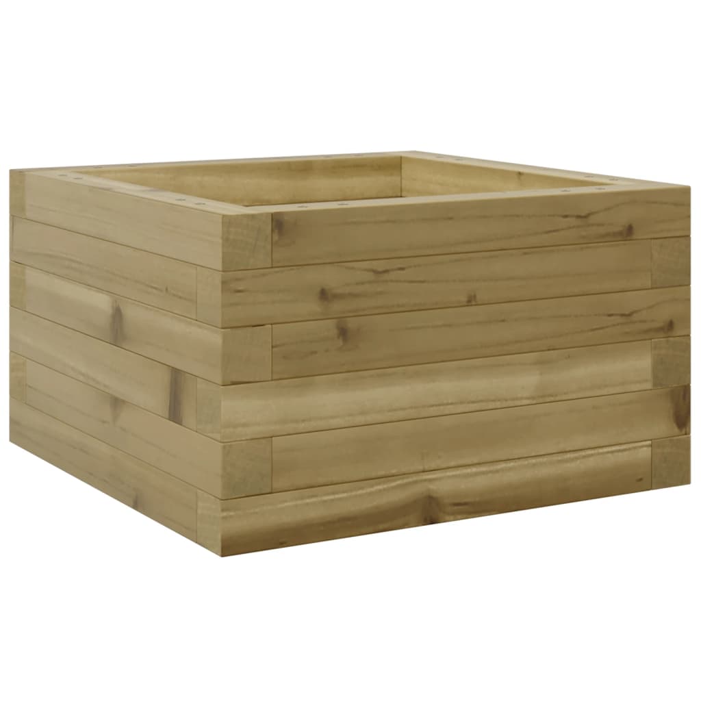 Pflanzkübel 40X40X23 Cm Kiefernholz Imprägniert Natürlich Imprägniert