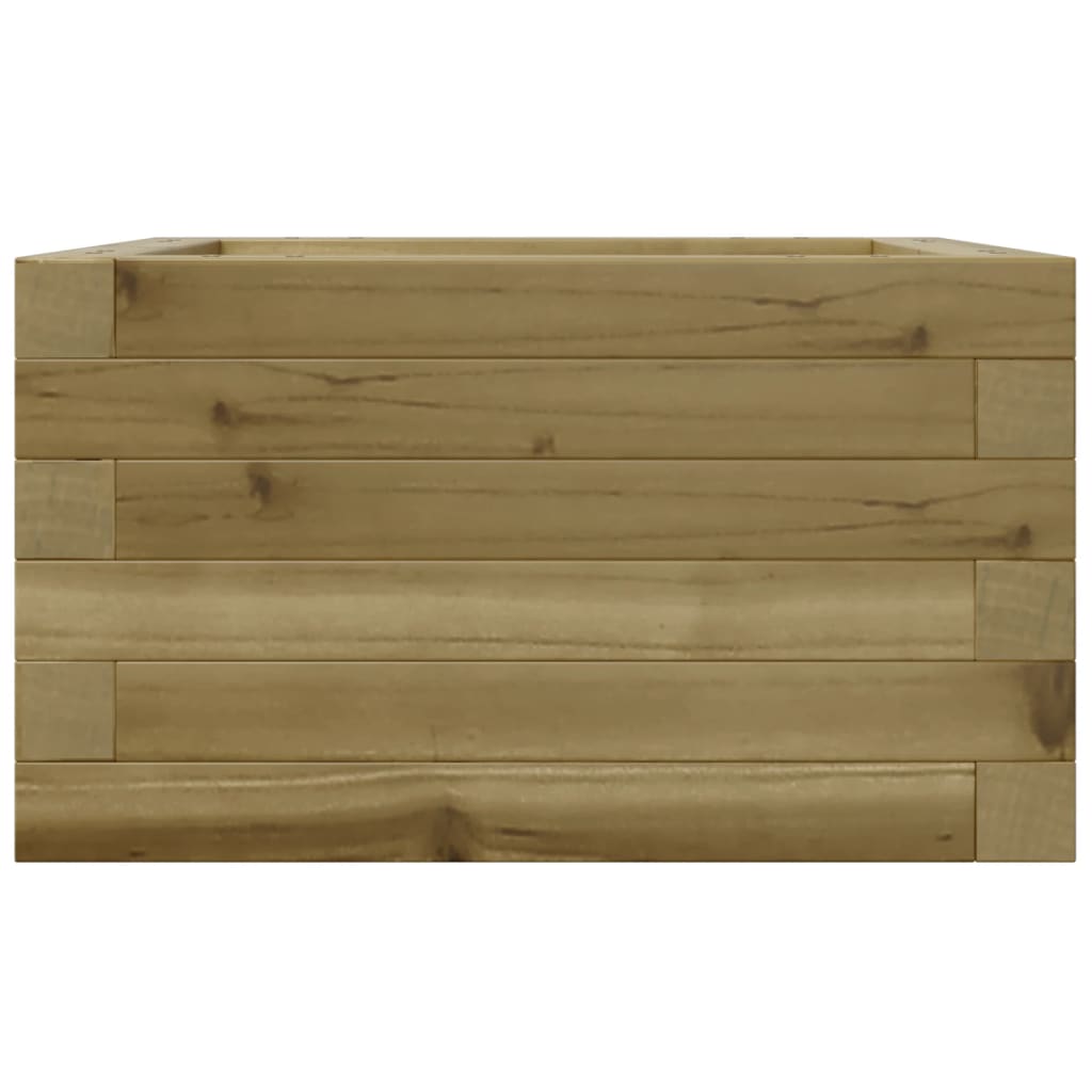 Pflanzkübel 40X40X23 Cm Kiefernholz Imprägniert Natürlich Imprägniert