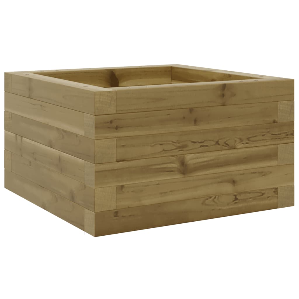 Pflanzkübel 40X40X23 Cm Kiefernholz Imprägniert Natürlich Imprägniert