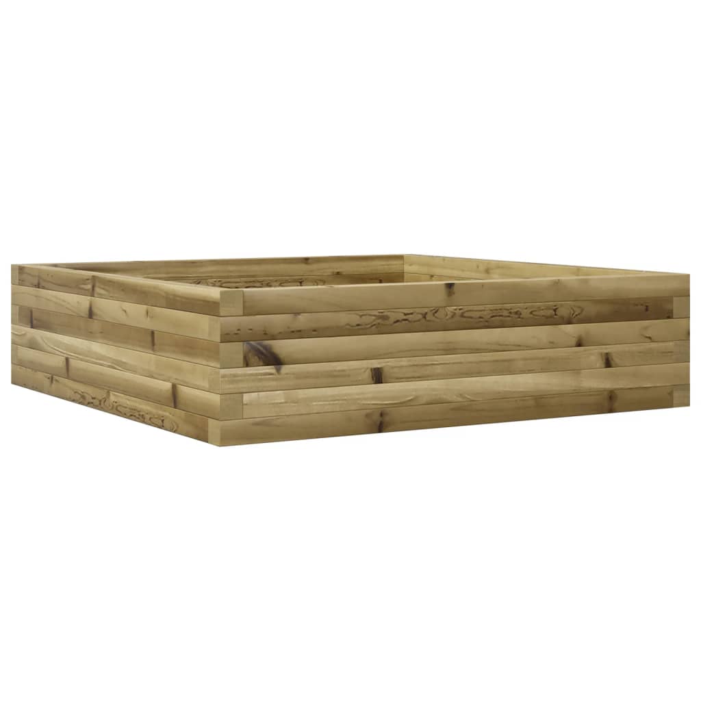 Pflanzkübel 90X90X23 Cm Kiefernholz Imprägniert Natürlich Imprägniert