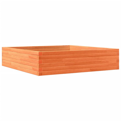 Pflanzkübel 100X100X23 Cm Massivholz Kiefer Wachsbraun