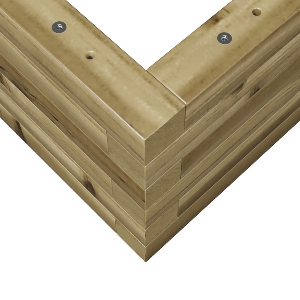 Pflanzkübel 90X60X23 Cm Kiefernholz Imprägniert Natürlich Imprägniert