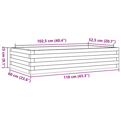 Pflanzkübel 110X60X23 Cm Massivholz Douglasie Natürliches Douglasie