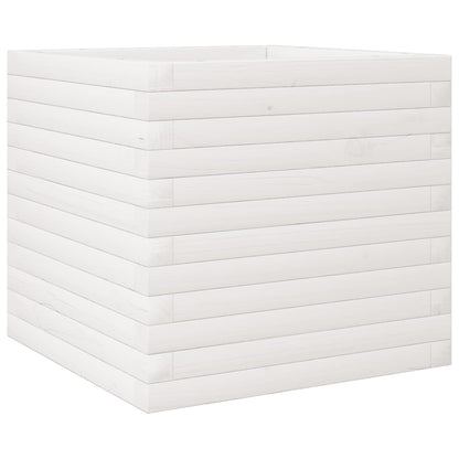 Pflanzkübel 50X50X45,5 Cm Massivholz Kiefer Weiß