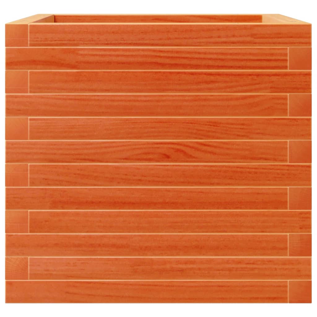 Pflanzkübel 50X50X45,5 Cm Massivholz Kiefer Wachsbraun