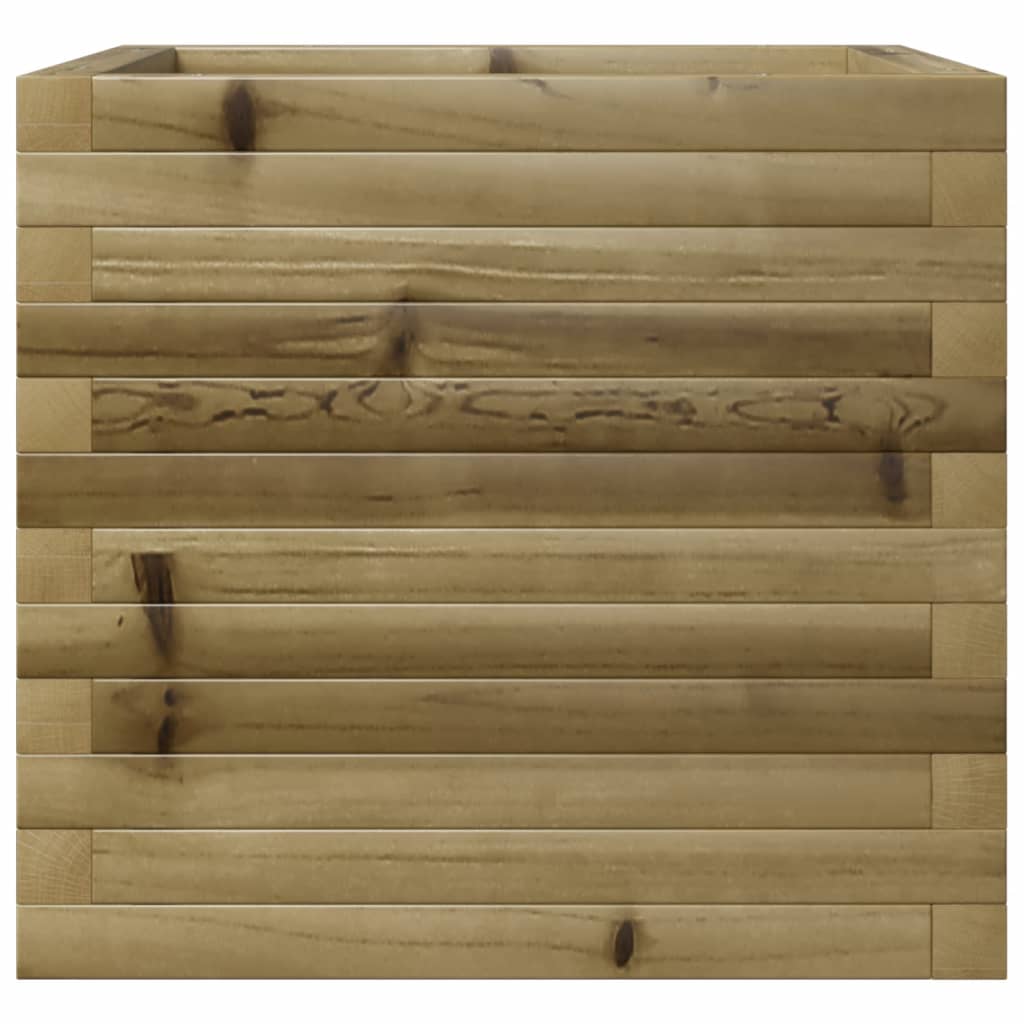 Pflanzkübel 50X50X45,5 Cm Kiefernholz Imprägniert Natürlich Imprägniert