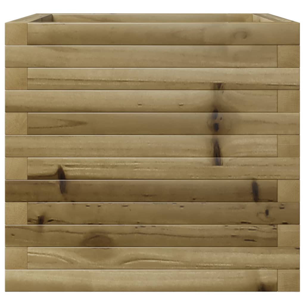 Pflanzkübel 50X50X45,5 Cm Kiefernholz Imprägniert Natürlich Imprägniert