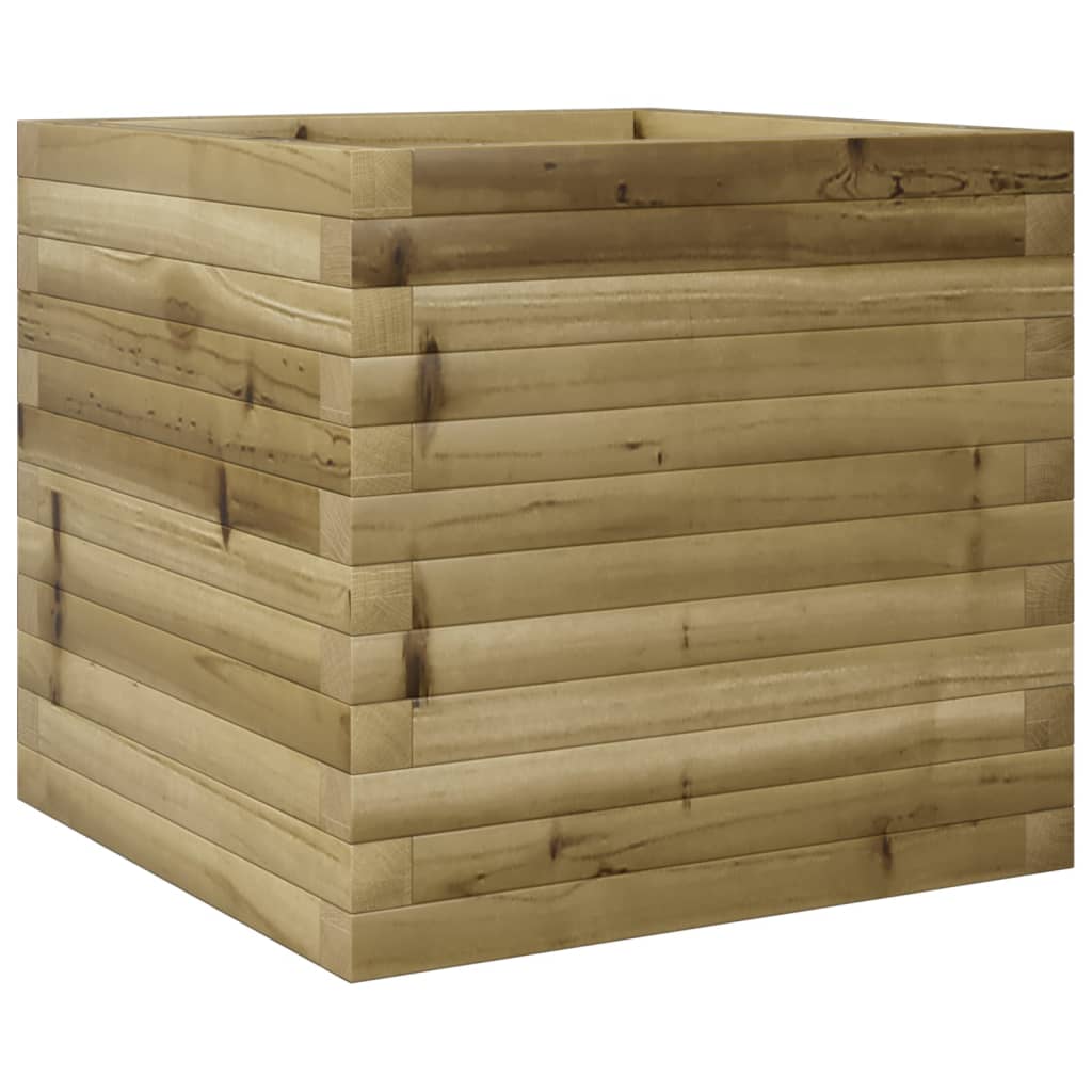 Pflanzkübel 50X50X45,5 Cm Kiefernholz Imprägniert Natürlich Imprägniert