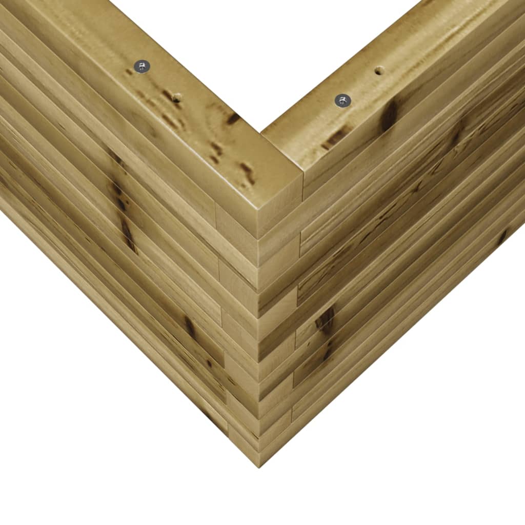 Pflanzkübel 50X50X45,5 Cm Kiefernholz Imprägniert Natürlich Imprägniert