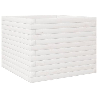 Pflanzkübel 60X60X45,5 Cm Massivholz Kiefer Weiß
