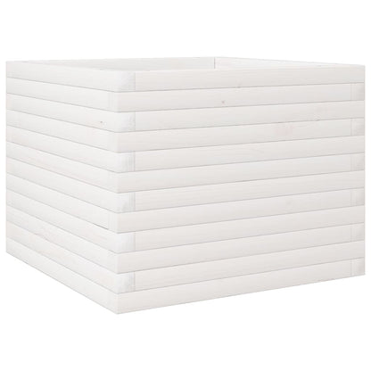 Pflanzkübel 60X60X45,5 Cm Massivholz Kiefer Weiß
