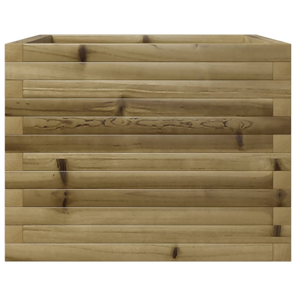 Pflanzkübel 60X60X45,5 Cm Kiefernholz Imprägniert Natürlich Imprägniert