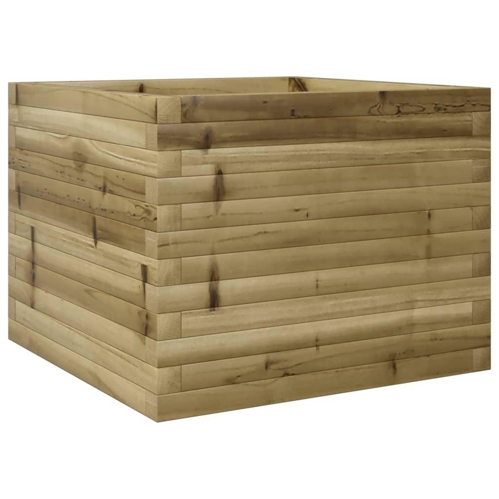 Pflanzkübel 60X60X45,5 Cm Kiefernholz Imprägniert Natürlich Imprägniert