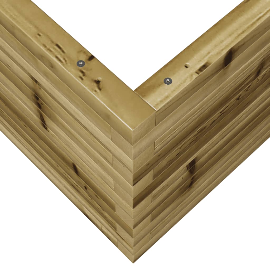 Pflanzkübel 60X60X45,5 Cm Kiefernholz Imprägniert Natürlich Imprägniert