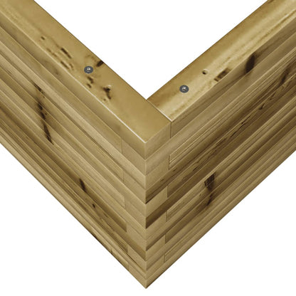 Pflanzkübel 60X60X45,5 Cm Kiefernholz Imprägniert Natürlich Imprägniert