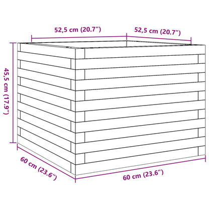 Pflanzkübel 60X60X45,5 Cm Kiefernholz Imprägniert Natürlich Imprägniert