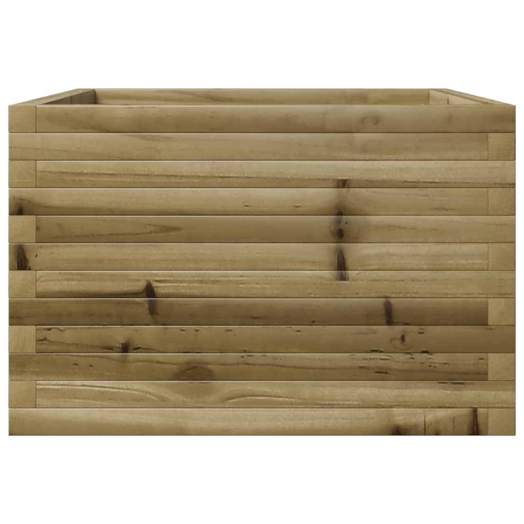 Pflanzkübel 70X70X45,5 Cm Kiefernholz Imprägniert Natürlich Imprägniert