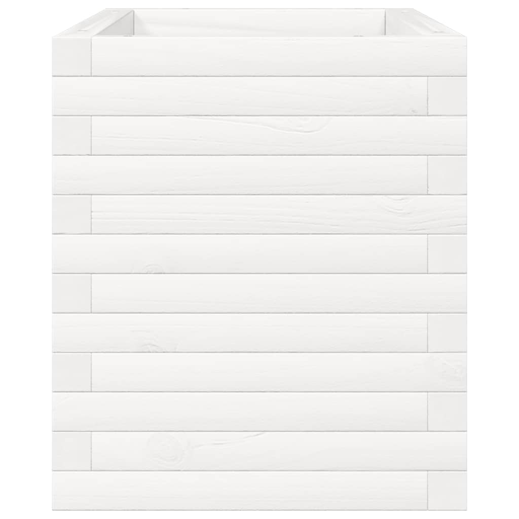 Pflanzkübel 70X40X45,5 Cm Massivholz Kiefer Weiß