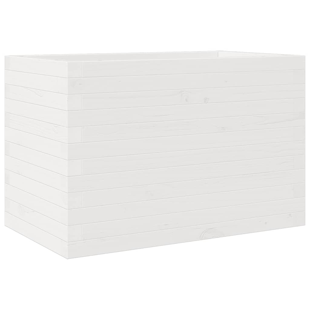 Pflanzkübel 70X40X45,5 Cm Massivholz Kiefer Weiß