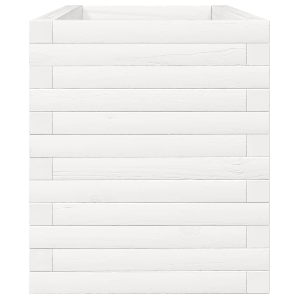 Pflanzkübel 90X40X45,5 Cm Massivholz Kiefer Weiß