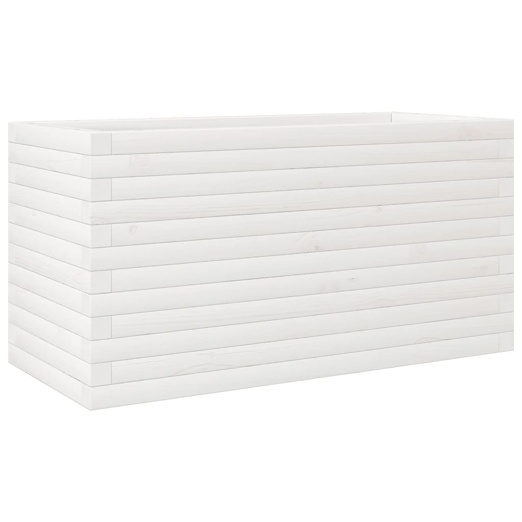 Pflanzkübel 90X40X45,5 Cm Massivholz Kiefer Weiß
