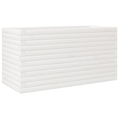 Pflanzkübel 90X40X45,5 Cm Massivholz Kiefer Weiß