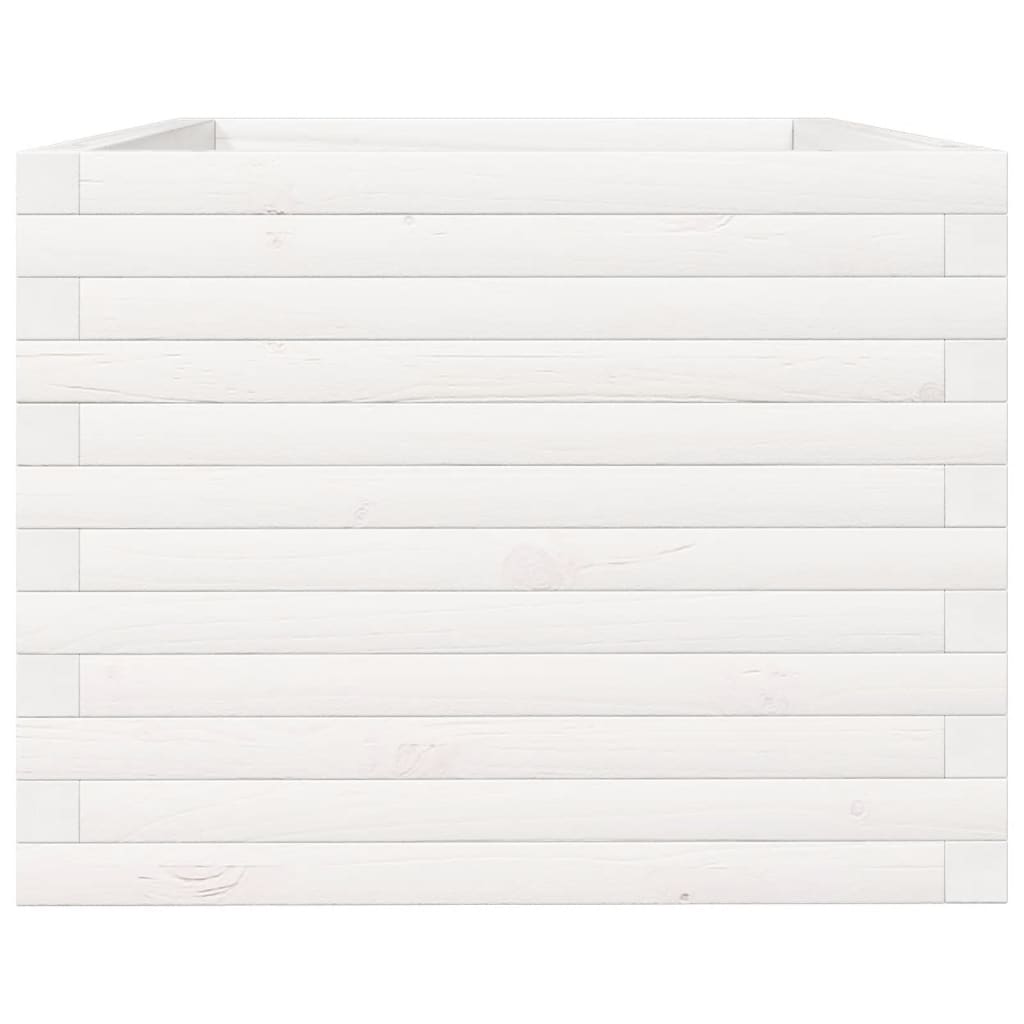Pflanzkübel 90X60X45,5 Cm Massivholz Kiefer Weiß