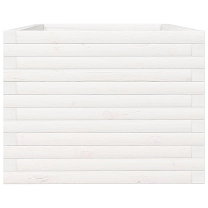 Pflanzkübel 90X60X45,5 Cm Massivholz Kiefer Weiß