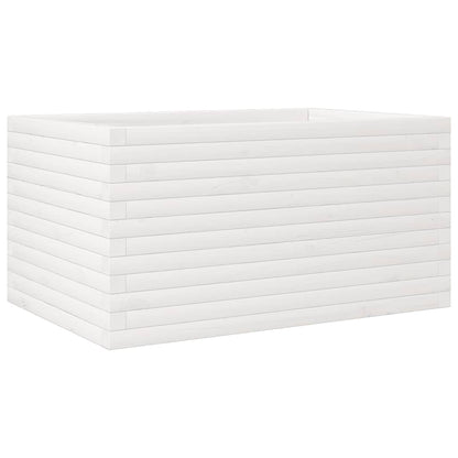 Pflanzkübel 90X60X45,5 Cm Massivholz Kiefer Weiß