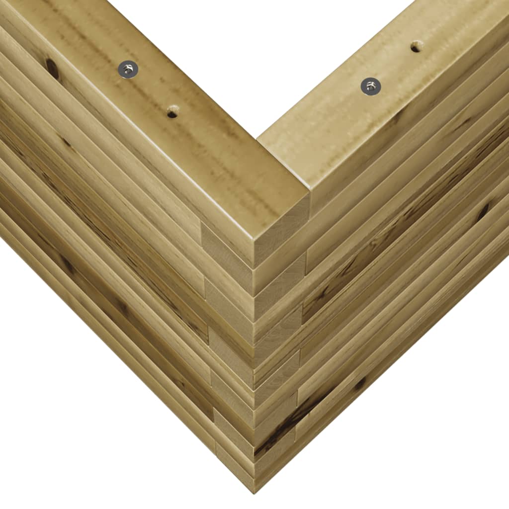 Pflanzkübel 90X60X45,5 Cm Kiefernholz Imprägniert Natürlich Imprägniert
