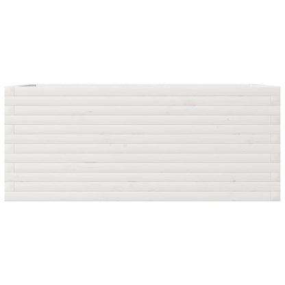 Pflanzkübel 110X60X45,5 Cm Massivholz Kiefer Weiß