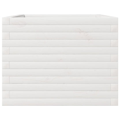 Pflanzkübel 110X60X45,5 Cm Massivholz Kiefer Weiß