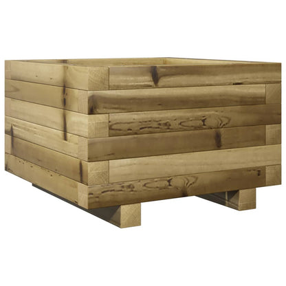 Pflanzkübel 40X40X26,5 Cm Kiefernholz Imprägniert Natürlich Imprägniert