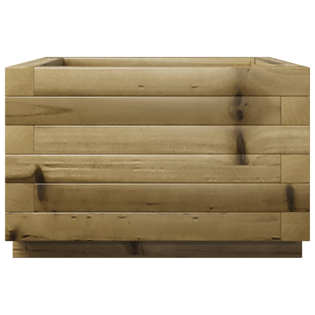Pflanzkübel 40X40X26,5 Cm Kiefernholz Imprägniert Natürlich Imprägniert