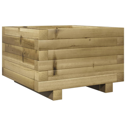 Pflanzkübel 40X40X26,5 Cm Kiefernholz Imprägniert Natürlich Imprägniert