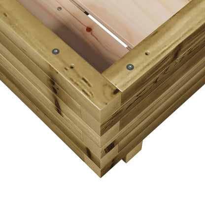 Pflanzkübel 40X40X26,5 Cm Kiefernholz Imprägniert Natürlich Imprägniert