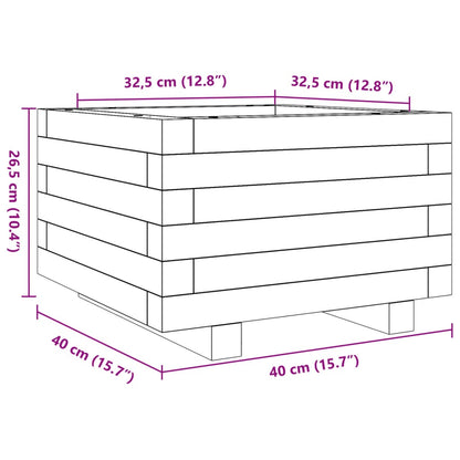Pflanzkübel 40X40X26,5 Cm Kiefernholz Imprägniert Natürlich Imprägniert