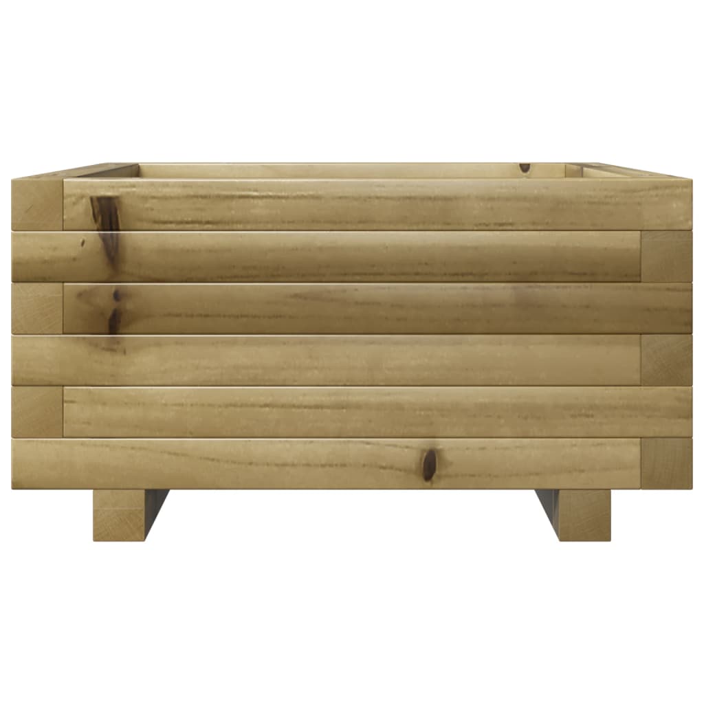 Pflanzkübel 50X50X26,5 Cm Kiefernholz Imprägniert Natürlich Imprägniert