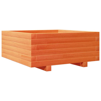 Pflanzkübel Wachsbraun 60X60X26,5 Cm Massivholz Kiefer Weiß