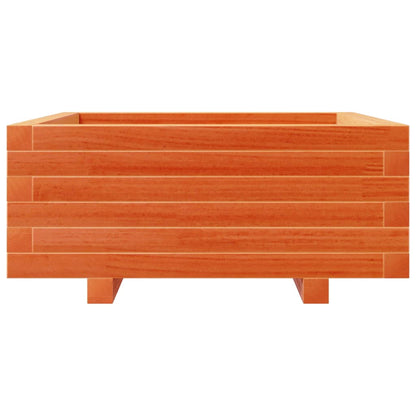 Pflanzkübel Wachsbraun 60X60X26,5 Cm Massivholz Kiefer Weiß
