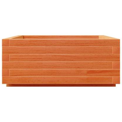 Pflanzkübel Wachsbraun 60X60X26,5 Cm Massivholz Kiefer Weiß