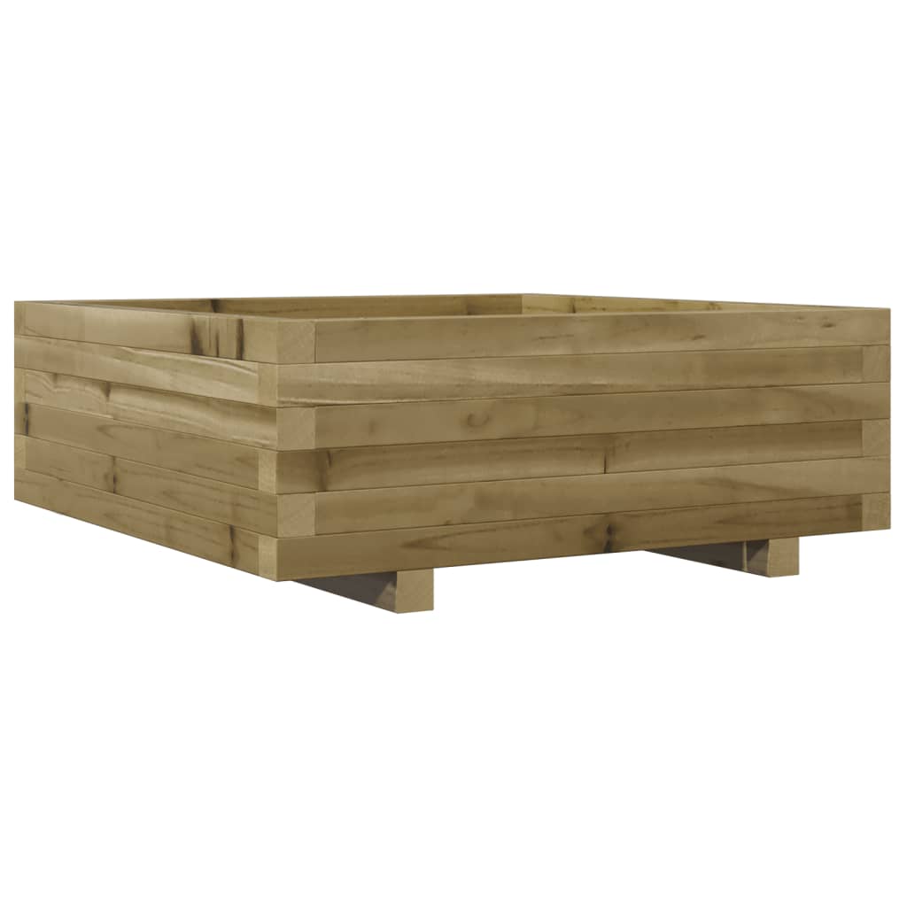 Pflanzkübel 70X70X26,5 Cm Kiefernholz Imprägniert Natürliches Douglasie